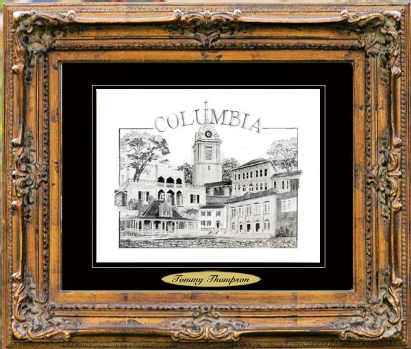 Pencil Drawing of Columbia, TN