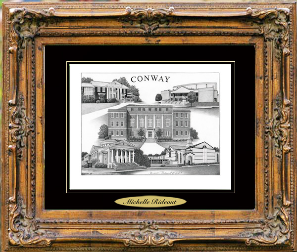 Pencil Drawing of Conway, AR