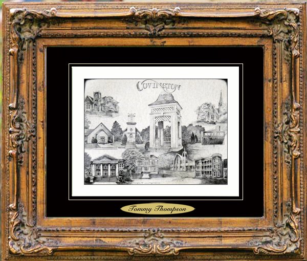Pencil Drawing of Covington, TN