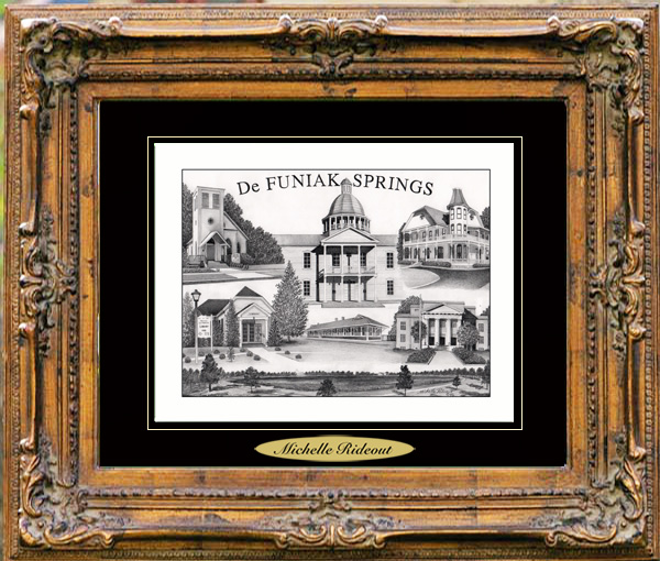 Pencil Drawing of DeFuniak Springs, FL