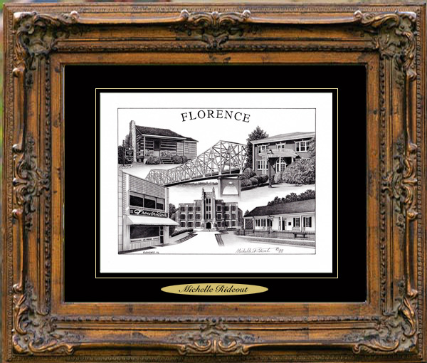 Pencil Drawing of Florence, AL Two