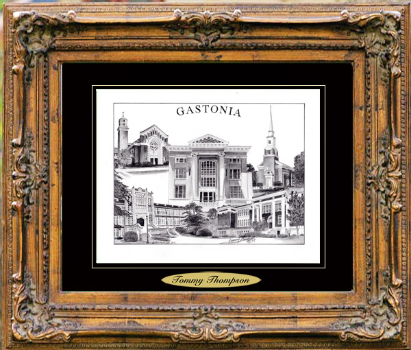 Pencil Drawing of Gastonia, NC