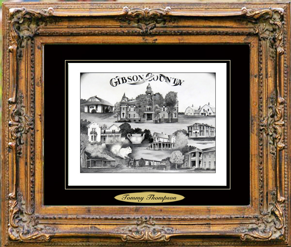 Pencil Drawing of Gibson County, TNL