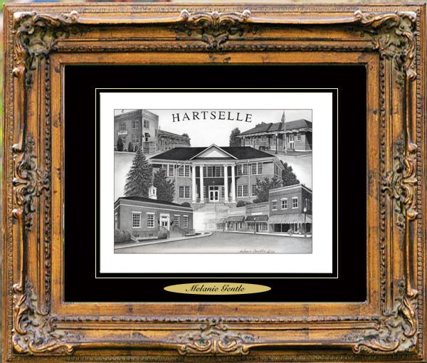 Pencil Drawing of Hartselle, AL