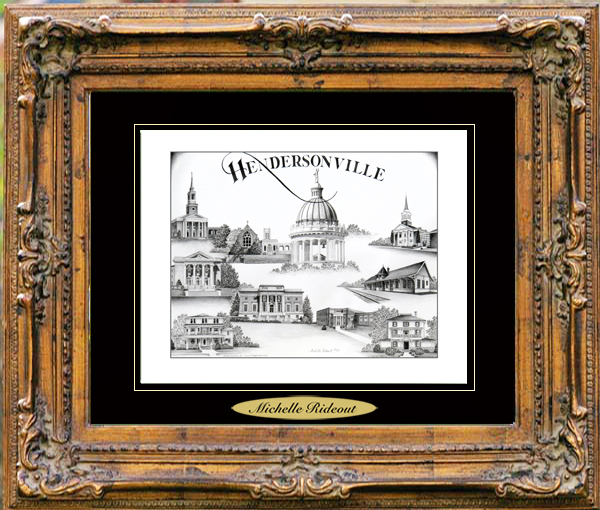 Pencil Drawing of Hendersonville, NC