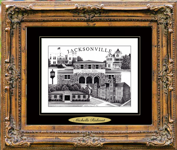Pencil Drawing of Jacksonville, TX