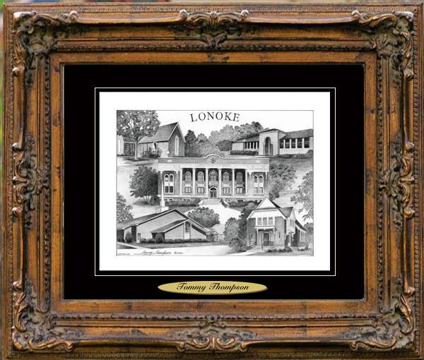 Pencil Drawing of Lonoke, AR