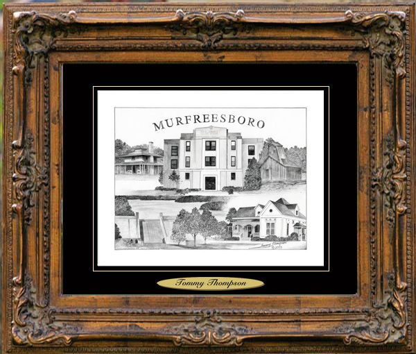 Pencil Drawing of Murfreesboro, AR