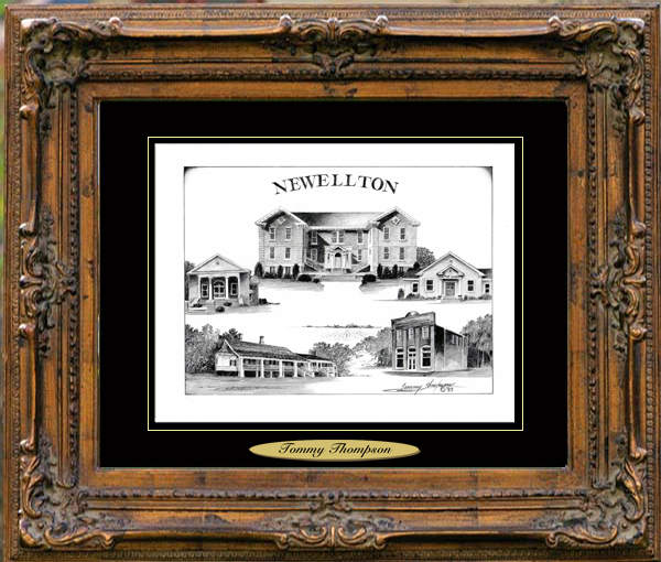 Pencil Drawing of Newellton, LA