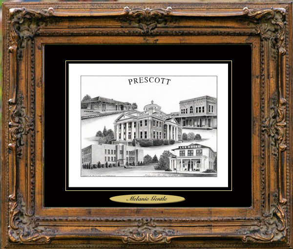 Pencil Drawing of Prescott, AR