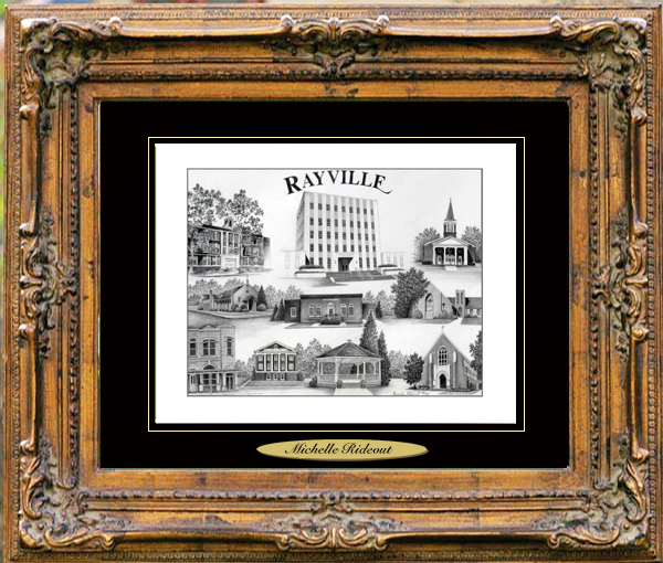 Pencil Drawing of Rayville, LA