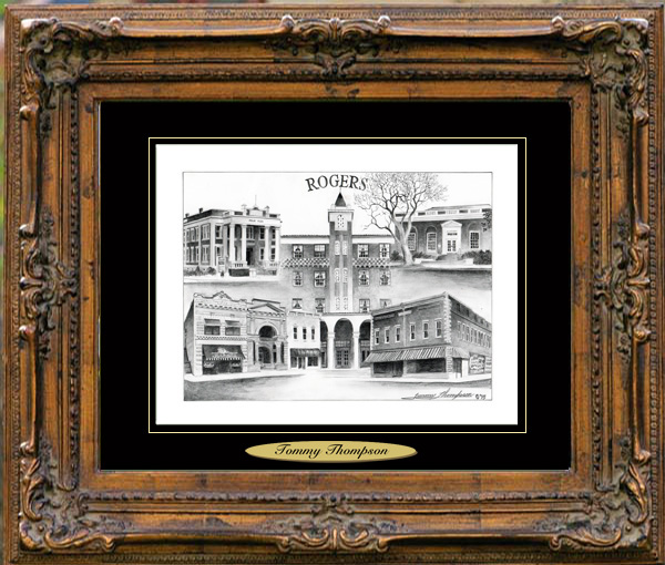 Pencil Drawing of Rogers, AR