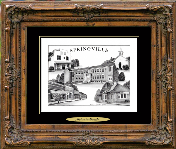 Pencil Drawing of Springville, AL