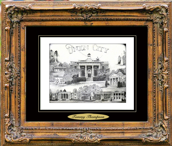 Pencil Drawing of Union City, TN