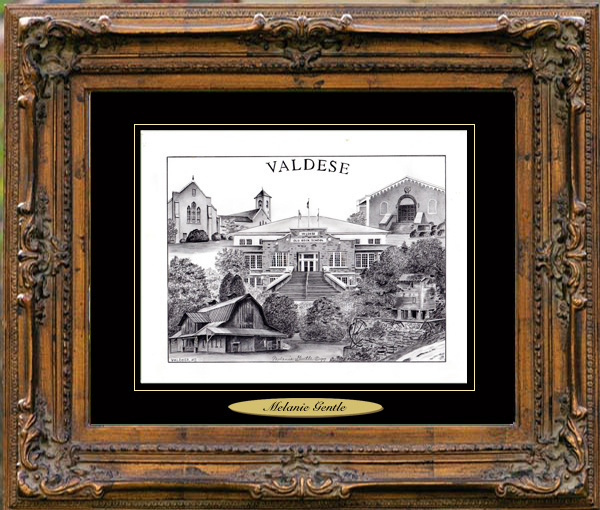 Pencil Drawing of Valdese, NC